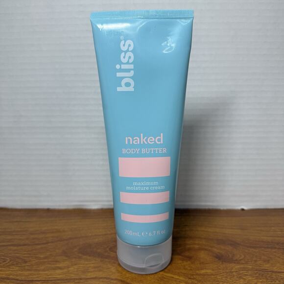 Bliss Body Butter, Naked , 6.7 fl oz (200 ml) NEW Maximum Moisture Cream - Picture 1 of 3